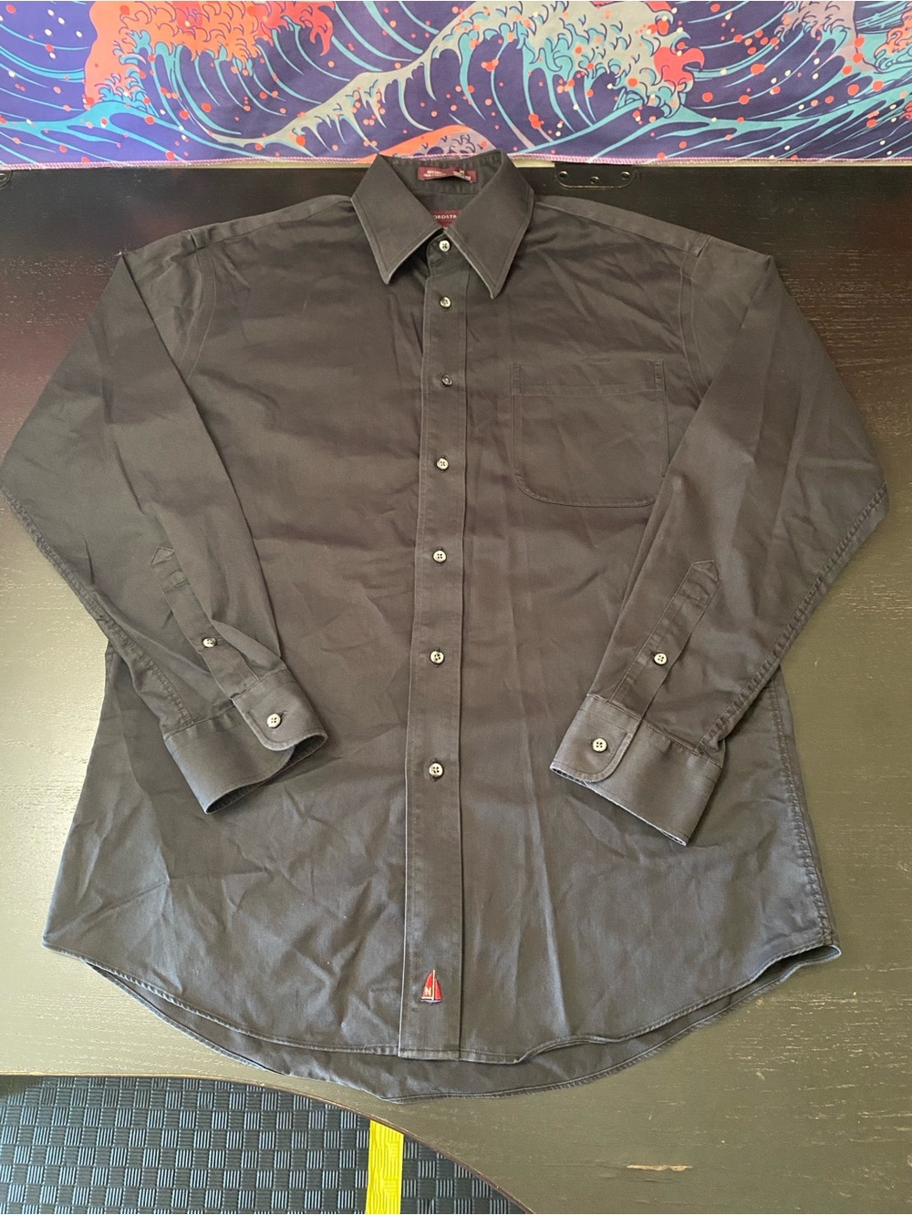 Nordstrom Black Men's Long-Sleeve Dress Shirt